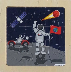 Koka puzle Kosmoss – Uz Mēness, 9 gabali