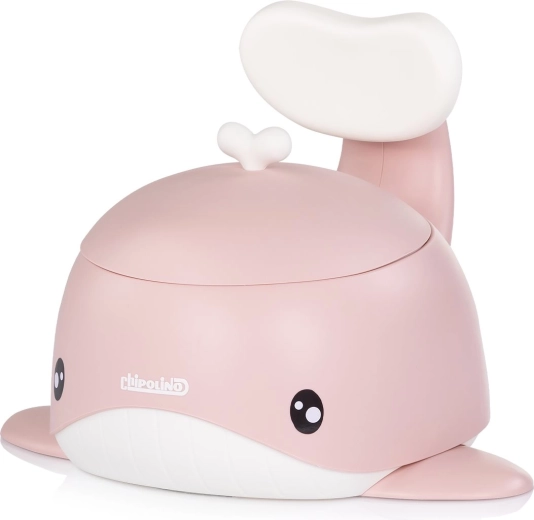 Chipolino bērnu podiņš ar atzveltni Whale, rozā