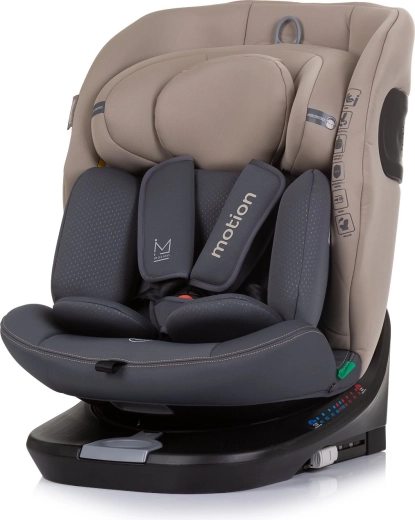 Automašīnas sēdeklītis i-Size 40–150 cm ar Isofix un 360° pagriešanu, Macadamia