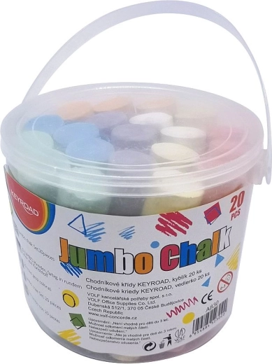 Ielu krītiņi Keyroad Jumbo, spainītis 20 gab.