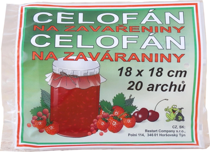 Celofāna loksnes konservēšanai 18 × 18 cm (20 gab.)