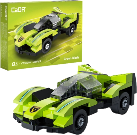 CaDA būvkomplekts sacīkšu auto Green Blade (68 detaļas)