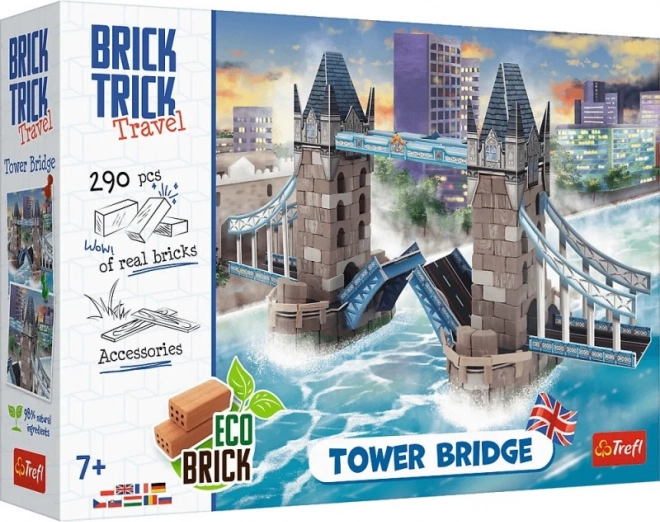Ķieģeļu būvkomplekts Tower Bridge – TREFL Brick Trick Travel (290 detaļas)