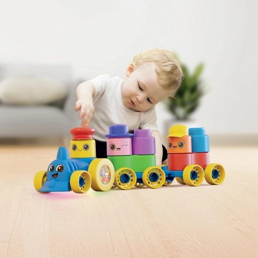 Momy Soft soft blocks with a train (25 pcs)
