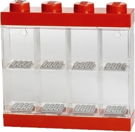 LEGO vitrīna 8 minifigūriņām – sarkana