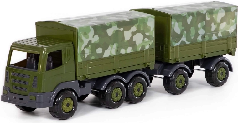 Militārā kravas automašīna SuperTruck ar piekabi - 1 gabals