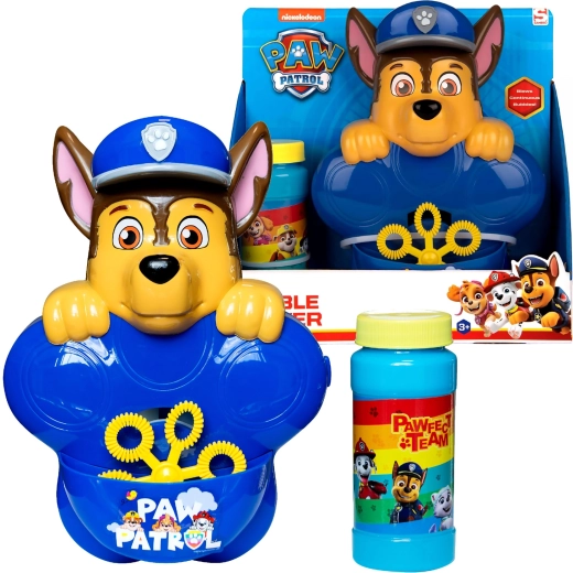 Burbuļu pūtējs ar šķīdumu PAW PATROL Chase, 100 ml