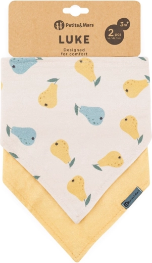 Petite&Mars bandanas priekšautiņi Luke, 2 gab. – Beige pears un intense ochre