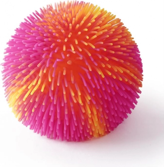 Scruffy Rainbow Ball with Light - Orange and Pink
