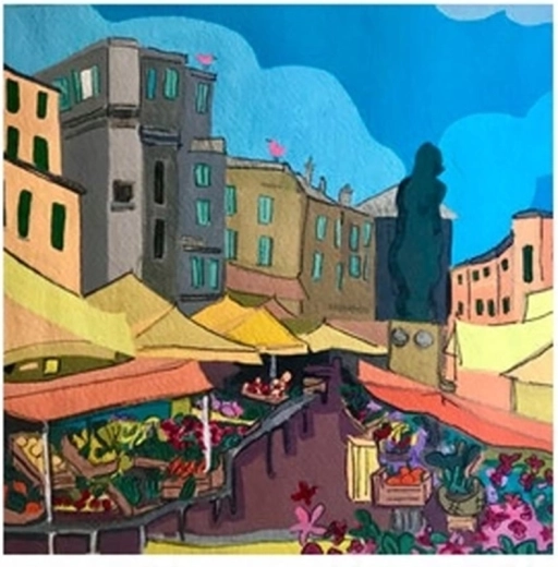 Norimpex Gleznošana pēc numuriem “Ziedu tirgus” 40 × 50 cm