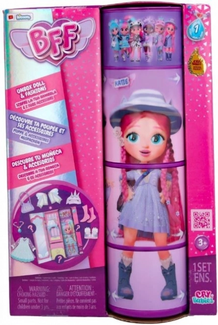 Lelle CRY BABIES BFF Katie – modes lelle ar aksesuāriem