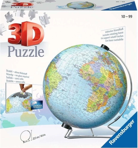 Ravensburger 3D puzle Zeme – bērnu globuss 180 gabali