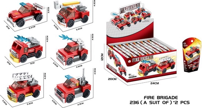 Mini ugunsdzēsēju auto konstruktors