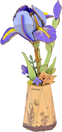 RoboTime 3D wooden model kit – Purple Iris