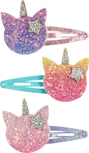 Hair Clips with Cats - 3 pcs