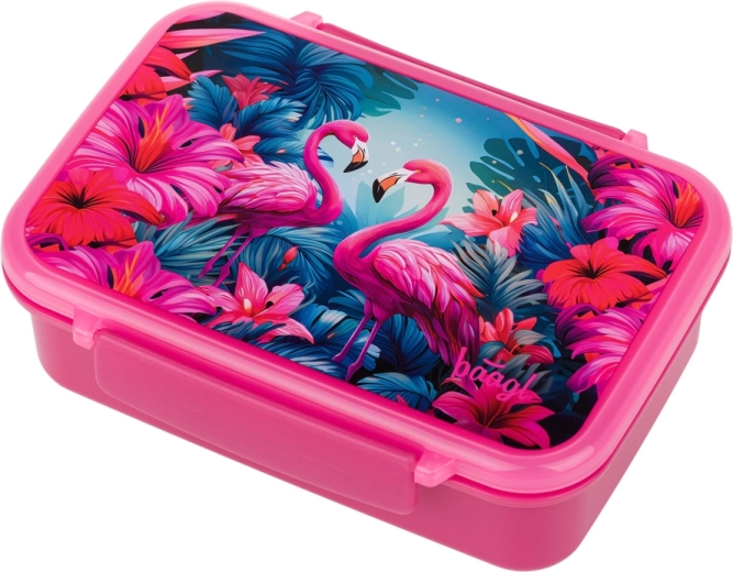 Baagl uzkodu kārbiņa ar nodalījumiem Flamingo