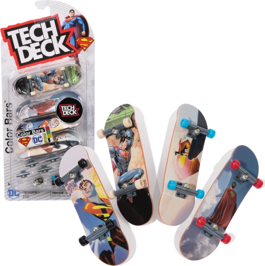 Tech Deck fingerborda komplekts 4 mini skrituļdēļas salikšanai DC Comics Superman