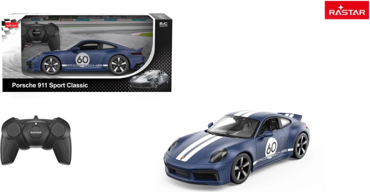 Rastar tālvadības auto Porsche 911 Sport Classic 1:16, zils
