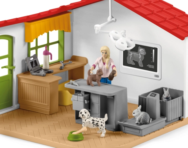 Reālistiska veterinārā klīnika ar rentgenu