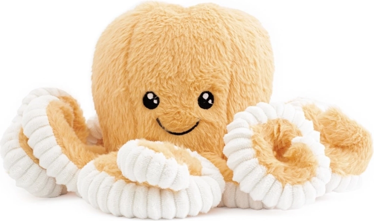 BABY MIX Plush Octopus, beige, 17 cm