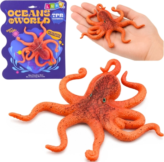 Realistic rubber octopus figurine 12 cm