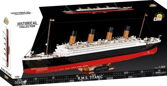 Būvkomplekts R.M.S TITANIC – detalizēts kuģa modelis 1:300, 3260 detaļas