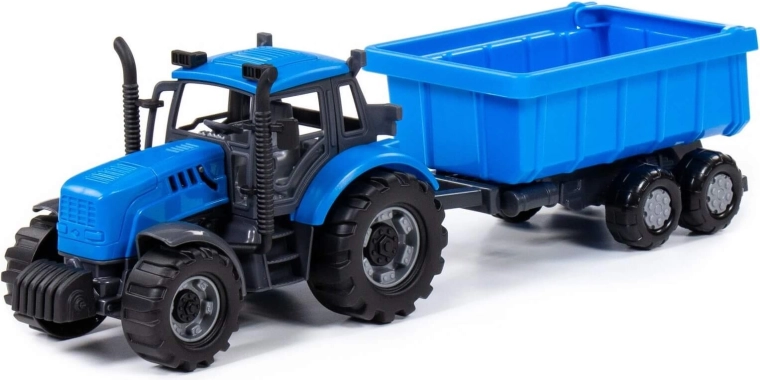 Bērnu traktors Progress ar piekabi ar inerces piedziņu - 1 gab.