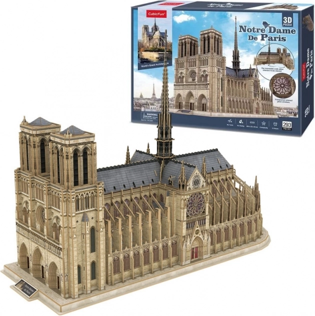CubicFun 3D puzle Notre-Dame katedrāle