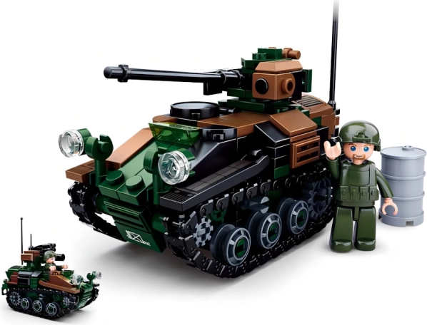 Sluban Model Bricks mazais tanks Wiesel 2v1 būvkomplekts