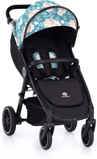 Petite&Mars sporta ratiņi Street+ RWS black limited 100 roses