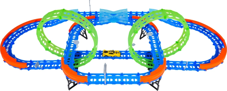 Divas fluorescējošas 360° cilpas