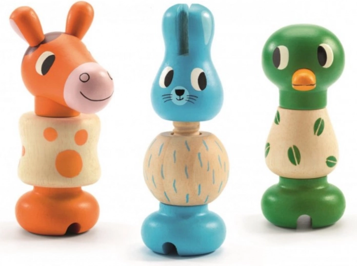 Wooden Screw Animals Djeco