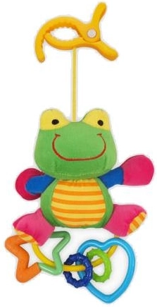 Plīša rotaļlieta ar grabulīti vardīte BABY MIX