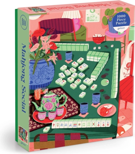 Galison Mahjong Social Puzzle, 1000 Pieces