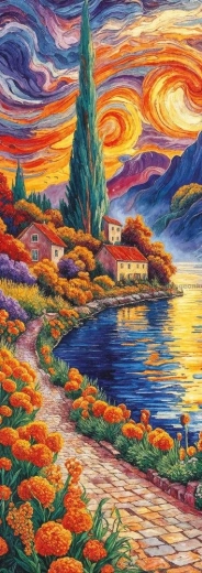 Panorāmas puzle “Ceļā uz cipresi” 1000 gab. ART PUZZLE