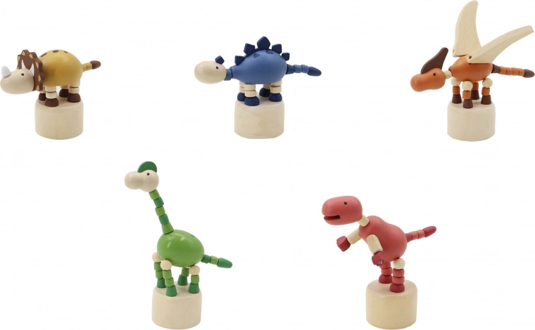 Wooden Squeeze Dinosaur