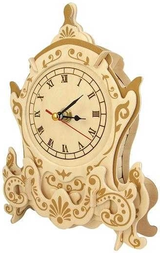 Woodcraft koka 3D puzle – pulkstenis rūķītis
