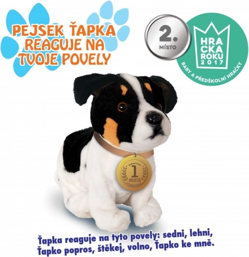 Interaktīvs sunītis Ķepiņa, 23 cm, melnbalts