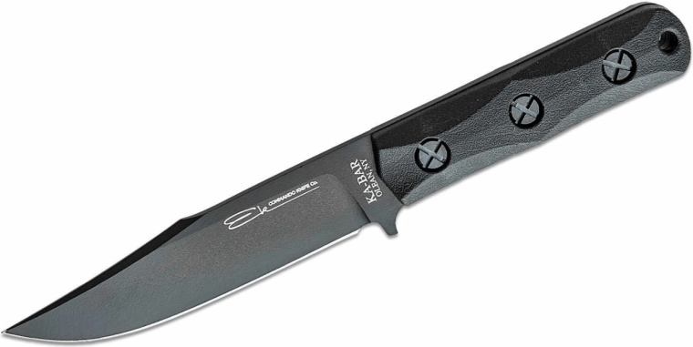 KA-BAR EK50 Commando Short Clip Point kaujas nazis, melns, Ultramid, Celcon maksts