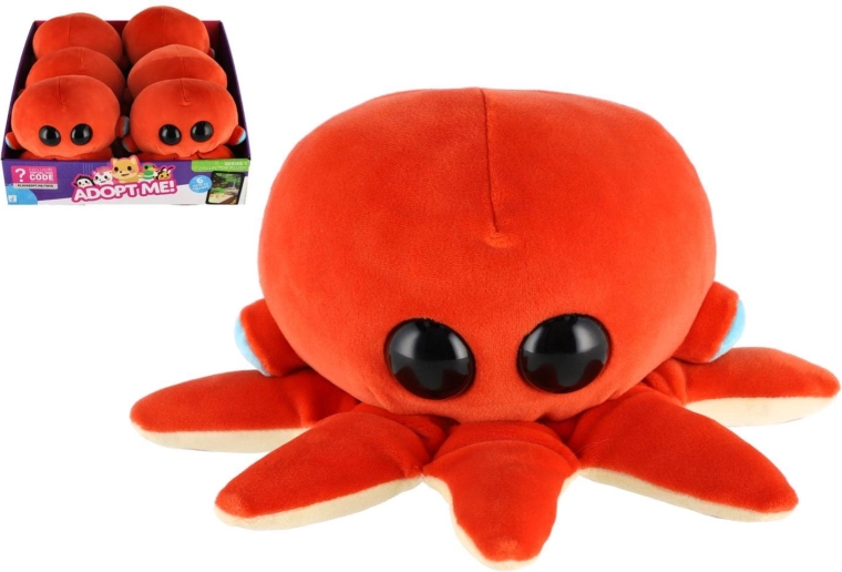 Plīša astoņkājis ar bumbiņu pildījumu 17 × 17 cm – 1 gab.