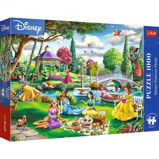Premium puzle 1000 gabaliem – pikniks ar DISNEY princesi