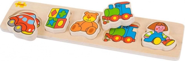 Koka ieliekamā puzle Bigjigs Baby