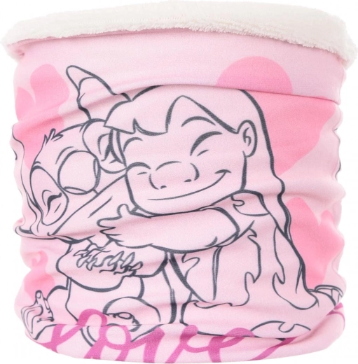 Kids' neck gaiter Lilo and Stitch pink