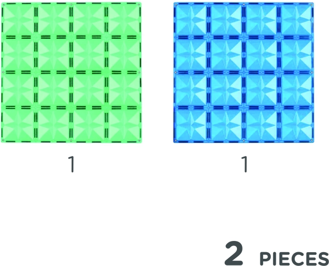 Cleverclixx Large Magnetic Base Plates Blue and Green (2 pcs)