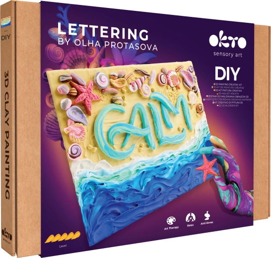 OKTO Lettering art set: painting with modeling paste Calm 30 × 40 cm