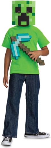 MINECRAFT kostīms Helovīnam – dimanta cērte un Creeper maska