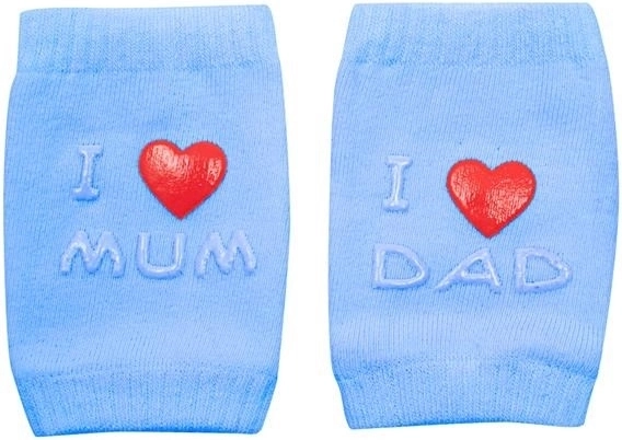 Bērnu ceļgalu sargi ar ABS I Love Mum & Dad – zili