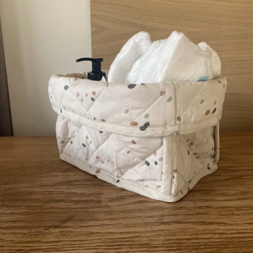 Petú Petú Quilted Storage Basket Dots