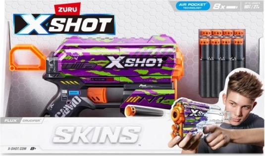 X-Shot Skins Flux – pistole putu šautriņām Crucifer (8 šautriņas)