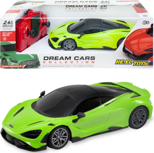 Reel Toys McLaren 765LT RC tālvadības auto 1:24 zaļš 17 cm - 1 gab.